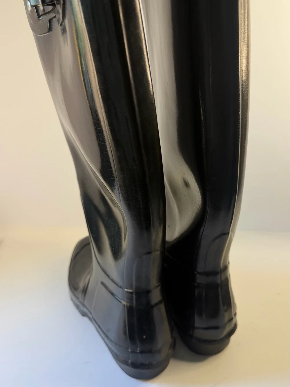 Hunter Original Tall Gloss Black Rain Boots Size 9
